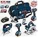 Produktbild Bosch Kit PSB6P3A Professional (GWS 18 V-Li + GSB 18 V-LI + GST 18 V-LI + GDR 18 V-LI + GKS 18 V-LI + GLI VariLED + 3 x 5,0Ah + LBAG)