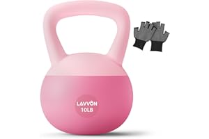 LAVVON Soft Kettlebell -Cushioned Impact-Resistant Base and Anti-Slip, Kettle bell Anti-Slip Grip Weight for Home Workouts, Safe Strength Training Kettlebells Sets for Women & Men