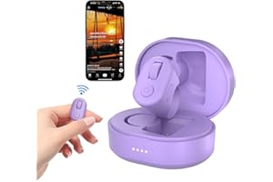 KINMATES Tik Tok Fingerspitzen Scrolling Ring, Page Turner für iPhone iPad, Bluetooth Fernbedienung Finger Scroller mit Ladehülle Kompatibel mit iOS, Android Handys, Tablets - Lila