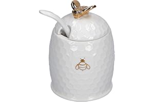 LA PORCELLANA BIANCA PORCELLANA Aperegina Oro Azucarero con Cuchara 4X2.5 Gb