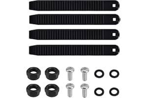 BOXOB 4pcs Snowboard Ankle Ladder Strap Binding, 6.89x0.83in High Elasticity Ski Band Binding Hardware Men Replacement Accessories Part Gift with Screw Nut Washers for Skates & Sporting Gear