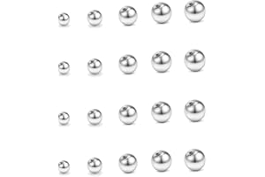 Rajnard Piercing Balls Piercing Bolas de Repuesto de 316L Acero quirúrgico para Piercing en el Ombligo Arco de la Lengua Oreja Labio Nariz Septum 14G 16G 3mm 5mm 6mm 8mm Mujeres Hombres