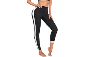 KUMAYES Pantaloni di Perdita di Peso Pantaloni Sauna Dimagranti Leggings Anticellulite Donna Fitness Legging Termici Vita Alta Effetto Snellente e Push Up per Yoga Corsa Palestra Sport