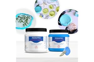 Resin Pro - 200 Gr I-Gum Fast Caoutchouc de Silicone en Pâte - Rapide, Prêt en 10 Min, Non Toxique, Bicomposants A+B, Plasmable, Anti-adhérent, pour Moules, Malléable, Facile - Bleu Clair