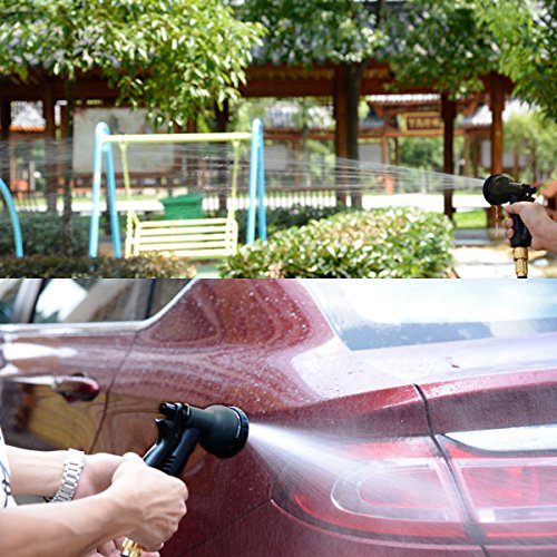 Tespresso Gartenschlauch Erweiterbar Bewässerung Stretch Schlauch mit 9 Funktion Spray-Düse Waschmaschine für Bewässerung Waschen Reinigung - 7
