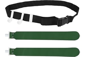DONGKER Flag Football Belts,PVC Adjustable Football Waist Belt 2 Flags Release Buckle for Youth and Adults Training Equipment