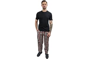 KRUXADER Mens Pyjamas Set | 100% Cotton PJs | With Pants & Long Sleeve Top With Dragon Pattern | Elastic Waistband and Drawstring
