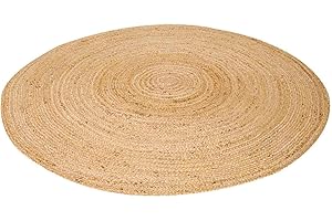 ‎CASA MORO Casa Moro Jute Teppich Tamani Natur Ø 120 cm rund beige braun | Teppich-Läufer im Boho-Chic aus 100% Jute handgeflochten | Natur-Teppich für einfach schöner Wohnen | MA5712