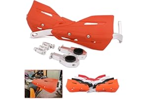 JFG RACING Protege Main Moto Cross,Aluminium Protege Main Universel pour Guidon de 22 mm et 28 mm Moto Pit Bike Dirt Bike MX Racing ATV Quad-Orange