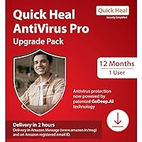 Quick Heal Antivirus Pro- Renewal Pack - 1 User, 1 Year (Email Delivery in 2 Hours - No CD)-Existing Quick Heal SINGLE…