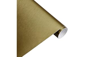 SKYMEX VINYL WRAP Brushed Aluminium Car Vinyl wrap GOLD 30cm x152cm Car Wrapping Sticker Sheet film