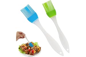 YHQZ 2 Pcs Silicone Pastry Brush Basting Brush Set,Heat Resistant OilBrush,Pastry BrushSilicone,Cooking Baking BrushSet for Cooking Kitchen Baking Barbecue,Food Stirring, Baking Cooking(2 Size)