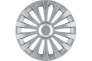 IMDICAR JMB+ - Enjoliveurs Meridian Argent avec Insert Chrome 15" - Lot de 4, en Polyéthylène Résistant, Faciles À Installer, Idéaux pour Jantes en Tôle - Argent, 15"