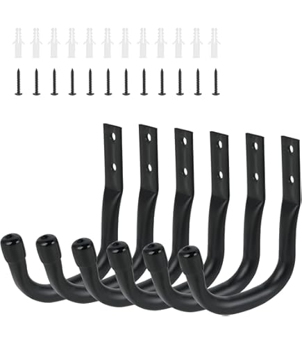 Lot De 6 Crochets Muraux En Bois Pour Suspendre Des Manteaux, Crochet