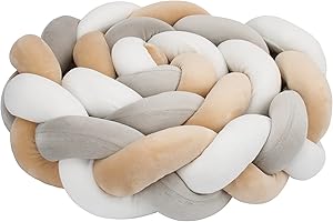 IIQI Oreiller Doudou décoratif, Oreiller décoratif Moelleux tressé (A8,200cm)