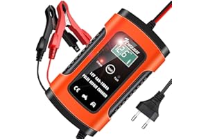 NWOUIIAY Batterie Ladegerät Auto 6A/12V Autobatterie Ladegeräte Intelligentes Erhaltungsladegerät Mit LCD-Bildschirm Autobatterie und Motorradbatterieladegerät
