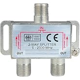 2 Li Uydu Splitter Kablo Tv Rg6 4818p &Ccedil;oklayıcı Dağıtıcı Anten &Ccedil;anak &Ccedil;evirici Switch Hub