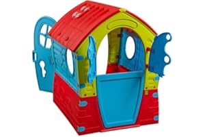 Palplay Ltd Dream Playhouse | Résistant aux UV | Intérieur et extérieur | Jouets de Jardin | Fenêtres à Toit ouvrant et Trous de Judas | Enfants de 2 Ans | 95 x 90 x 110 cm