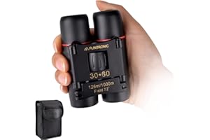 Flintronic Kompaktowa mini lornetka 30 x 60, lornetki HD, lekki, składany teleskop dla dorosłych, na polowanie, obserwację ptaków, wędrówki, oglądanie meczów piłki nożnej