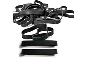 Gsrhzd 30 Stück Gummibänder, Gummiringe, Geeignet für die Dateiorganisation zu Hause oder im Büro (Schwarz)