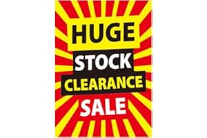 MY SHOPFITTINGS A1 Sale Posters Pack | Eye-Catching Store Display Signs for Retail | Clearance, Discounts, Special Offers, Huge Savings | Bright Colors (1, Huge Stock ClearanceSale (59.4cm x 84.1cm))