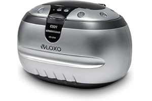 VLOXO CD-2800 Ultrasonic Cleaner Jewellery Cleaner 600ml 50W 42khz Ultrasonic Bath Cleaner for Jewelry Ring Earring Necklace Glasses Watch Metal Coins Dentures Razors Tattoo Tools Guiness Surger Cans