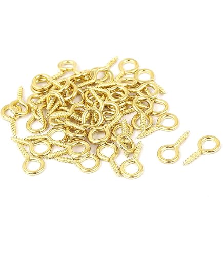 10 Stück Schlüsselloch-Aufhänger Aus Eisen – Gold, 63x15 Mm, Inkl. Schrauben