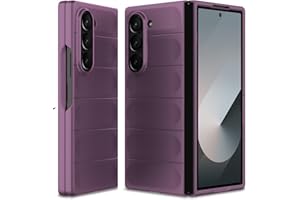BonYonka Funda para Samsung Galaxy Z Fold 6, Funda de Silicona Resistente a Golpes y Arañazos, Forro de Microfibra Suave, Funda Integral con Protección para La Cámara, Violeta