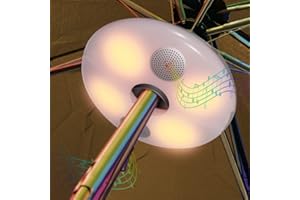 FUYO Luce per Ombrellone da Esterno Luci per Ombrellone a LED con Altoparlante Bluetooth Lampada Wireless Impermeabile IP65 con 7 Cambi di Colore, USB Ricaricabile per Ombrelloni Tende o Patio Esterno