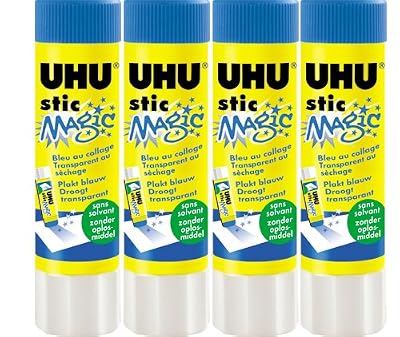 UHU Lot de 4 UHUs STICK MAGIC 8G BLEU 42097