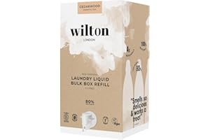 Wilton London Cedarwood Laundry Liquid Refill - 112 Washes - Non-Bio - Plant-based - Biodegradable Detergent - 100% Recylable - Less Plastic - Essential Oils - Make in UK - 4L