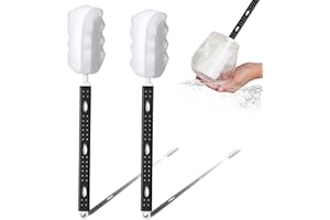 OAKENCREST 2 pezzi Scovolino per Bottiglie in Spugna, Scovolino Bottiglie, Manico Regolabile Scovolino per Borraccia, Spazzola per Bottiglie, Pennelli per Bottiglie per Biberon, Vetro, Tazza, Bollitore, Vaso