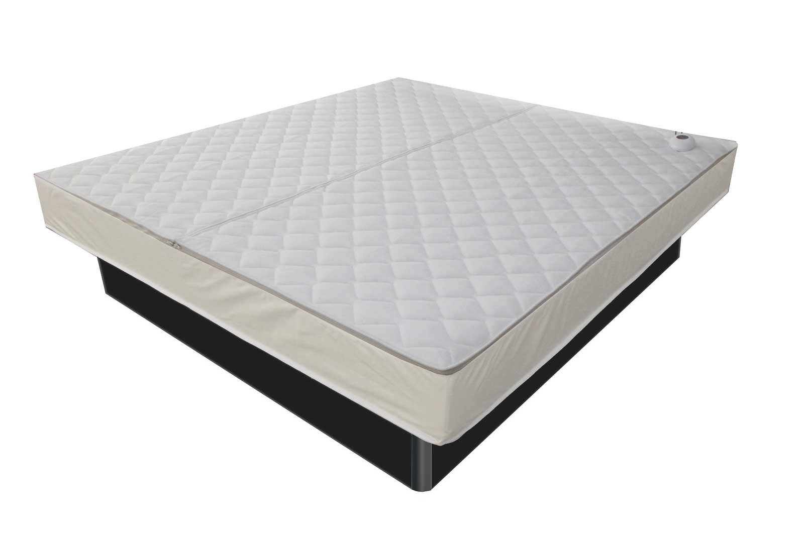 Dual-2-Kammern-Softside-Wasserbett-Komplett-inkl-Unterbau-Podest