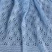 The Wool Company Baby Blue Cotton Christening Shawl