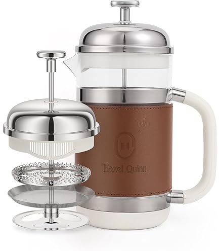 Cafetière à Piston Café Olé Classico 800 Ml (6 Tasses) - Inox Et Verre, Finition Chromée - Filtre Inox, Poignée Anti-chaleur