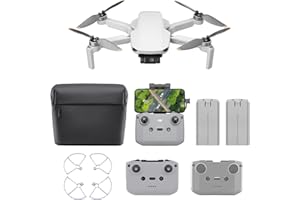 DJI Mini 4K Camera Drone Combo con Cámara UHD, Estabilización de Cardán de 3 Ejes, Transmisión de Video en Vivo de 10 km, 62 Min de Vuelo, <249 g, Incluye 2 Baterías, para Adultos