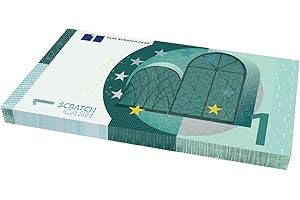 SCRATCH LOVER Scratch Cash Euro - 100 billetes falsos de 1€, Fac-Simile Euro