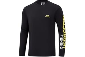 Bassdash Homme Manches Longues T-Shirt Anti-UV UPF 50+ T-Shirts de Pêche pour Hommes FS31M
