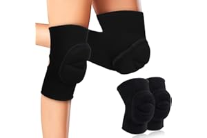 UICCVOKK Knieschoner Volleyball Knieschoner Tanzen 0,78 Zoll Dicker Schwamm Tanzen Elastisch Knieschützer, Kollision Knieschutz Knie Schoner Sports Kniescheibenpolster für Handball Fußball Yoga Sport (L)