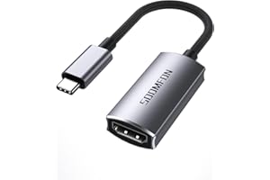 SOOMFON Adaptador USB C a HDMI [4K @ 60Hz], adaptador USB C a HDMI [compatible con Thunderbolt 3] EDID, HDCP2.2, 3D, para MacBook, Pixelbook, Surface Pro, iPad Pro y Air, XPS, Galaxy, Huawei