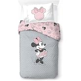 Jay Franco Disney Minnie One of a Kind Children's Bed Set, 100% Cotton, 135 x 200 cm, Single Bed Size &ndash; Duvet Cover + Pillowc
