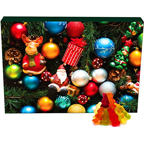 Preisvergleich Produktbild Hallingers Adventskalender Fruchtsaftbärchen Christbaumschmuck / Advents-Karton / 500g