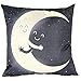 Luxbon The Moon hugging Children's Darkness Cushion Cover Pillow Cushion Sofa Waist Throw Pillo Baby Cover House Room Car Decorative 45 x 45 cm
