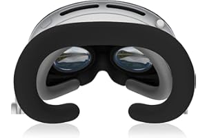 NUHFUFA VR Silicone Facial Interface Face Pad for Vision Pro, Soft Face Cover Cushion Anti-Slip Washable Comfort Skincare Face Pad Mask for Vision Pro Headset(Black)
