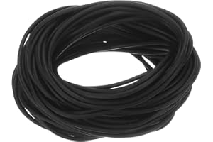 QUARKZMAN Tira de Sellado de Espuma de Silicona, 2 mm (0.08") de Diámetro, 12 Metros (39.37 Pies) de Largo, Cordón Redondo de Goma Esponja de Sellado de Caucho Sólido, Negro