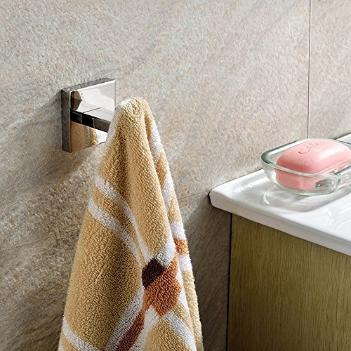 Handtuchhaken Bademantelhaken Kleiderhaken Wandhaken Edelstahl Einzel selbstklebend Nickel Haken gebürstet - 7