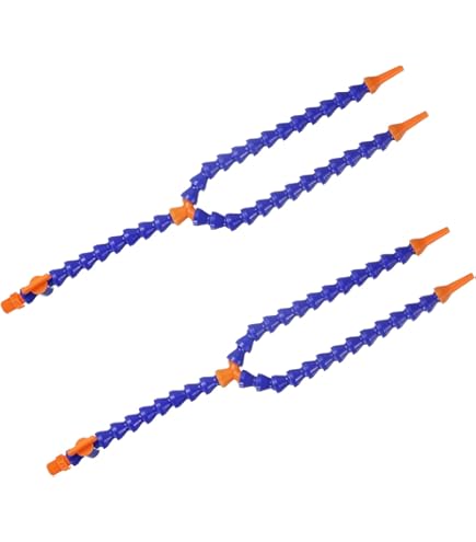 5Pcs Flexible Coolant Pipe Plastic Water Oil 1/4" PT Thread Hose Round