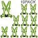 Produktbild ZOJO High Visibility Reflective Vests,Adjustable Size,Lightweight Mesh Fabric, Wholesale Safety Vest for Outdoor Works, Cycling, Jogging, Walking,Sports - Fits for Men and Women (10, Neon Yellow)