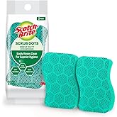 Scotch-Brite Heavy Duty Scrub Dots for Powerful Scrubbing, Suitable for Iron Cast, Stainless Steel & Non-Coated Cookware, Rin