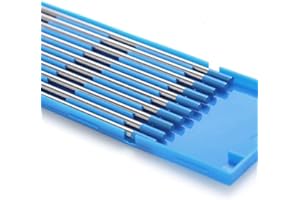 TEN-HIGH Électrodes en tungstène TIG, 2% de Lanthane, WL20 (Bleu), 1,6 mm x 150 mm de 10 pièces par paquet